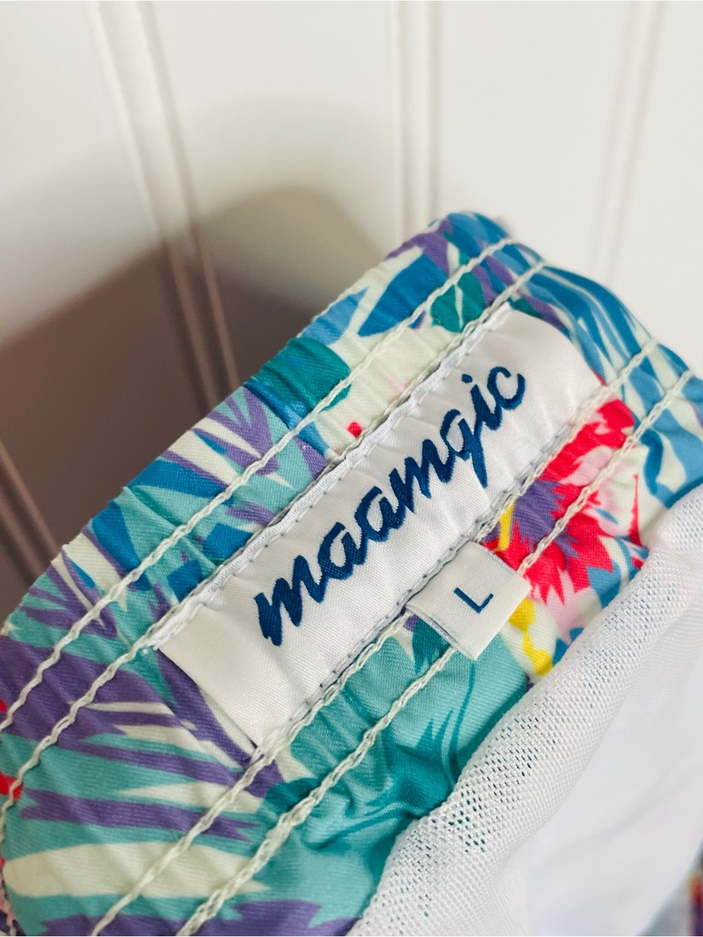 Maamgic Tropical Print Swim Trunks - Picture 7 of 8